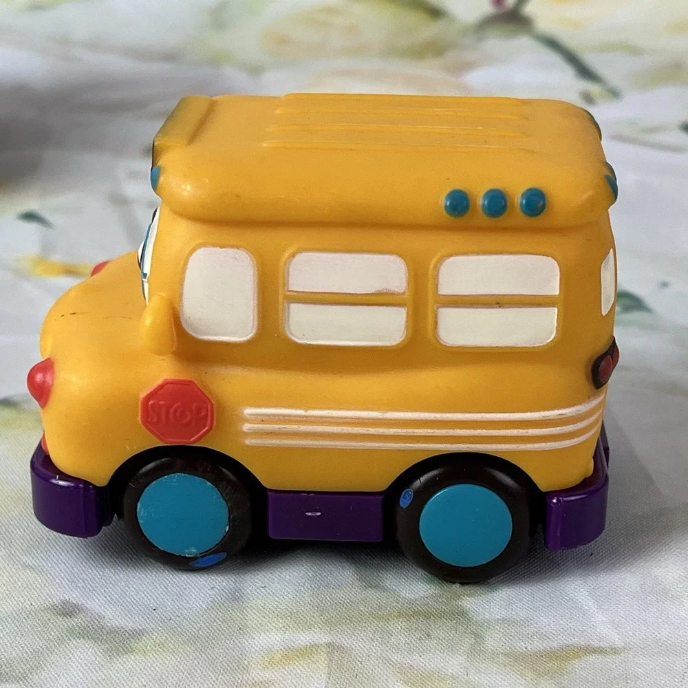 Mini Wheels Pull-Back Vehicles Bus Police Car Safety Just Be You Lot My B Toys